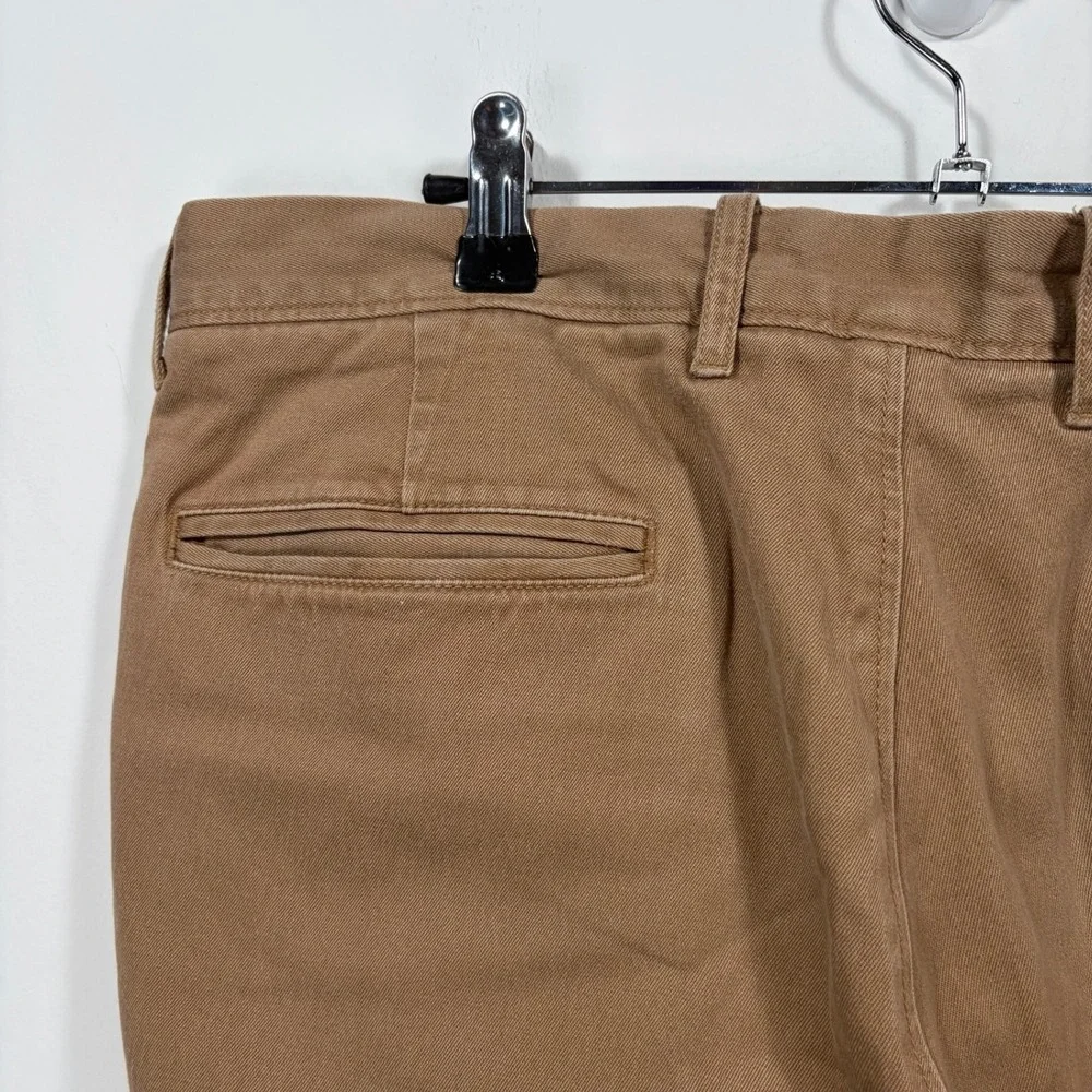 J.Crew Stretch Chino Pants Mens 36 Brown Cotton Tapered Casual Workwear Khakis